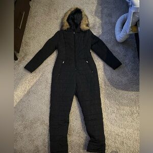 Women's Black Ski Onesie---Medium